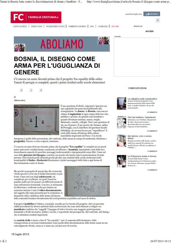 20130715 Yes Equality Tamat in Bosnia lotta contro le discriminazioni di donne e bambine - Famiglia Cristiana bis 001