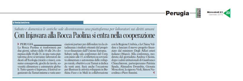 20150121 Con Injawara alla Rocca Paolina si entra nella cooperazione - corriere dellumbria 001