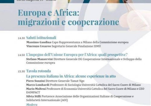 Europa e Africa, migrazioni e cooperazione: evento promosso da Tamat e Fondazione Ismu